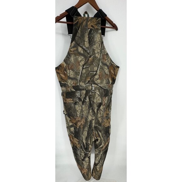 Hunters Camo Insulated Bib Overalls With Zippered Legs & Adjustable Straps - Picture 8 of 15